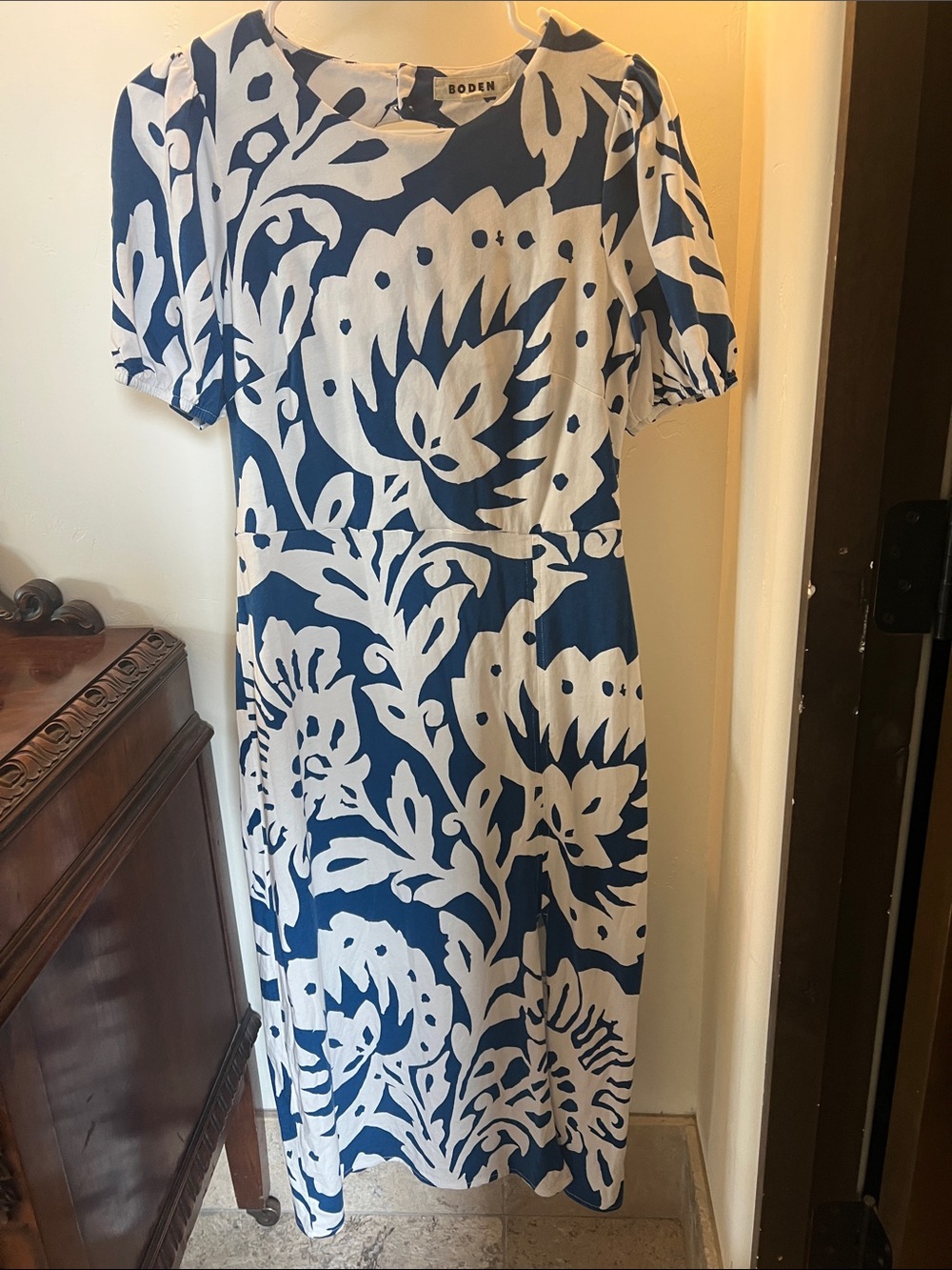 Boden back detail jersey midi dress